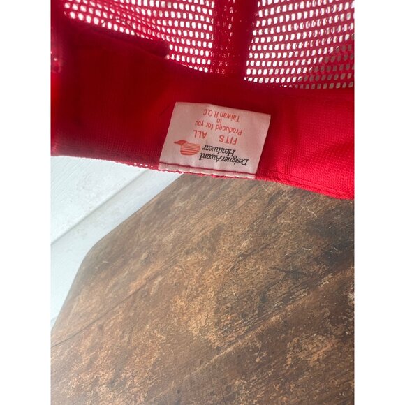 Vintage Super Bowl XXIII Red Snapback Trucker Hat With Mesh Back G3 - Picture 5 of 6